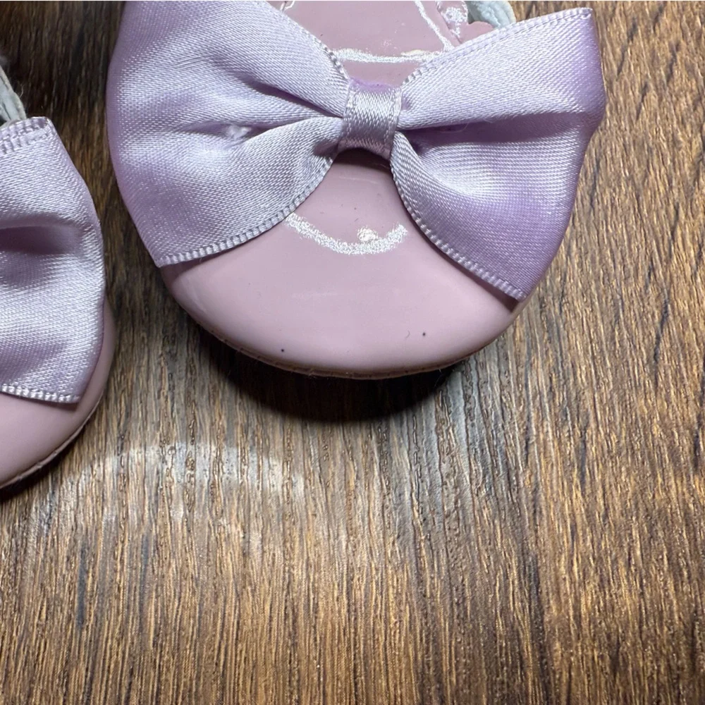 Pink black ivory baby girl formal dress shoes size 2 bows flowers 3-6 months